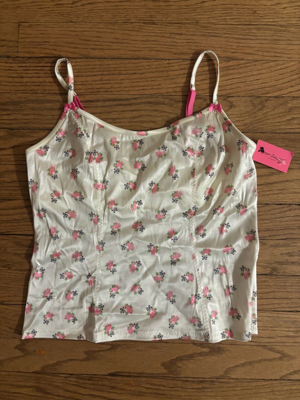 betsey johnson floral camisole size large